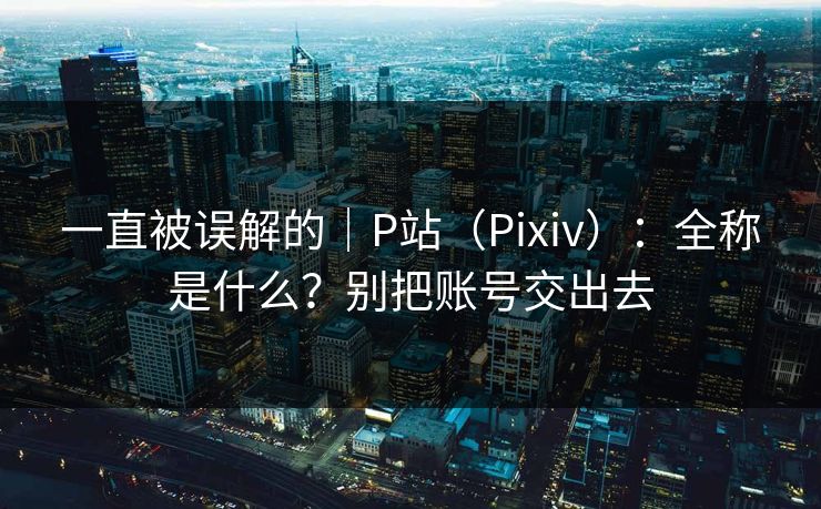 一直被误解的｜P站（Pixiv）：全称是什么？别把账号交出去